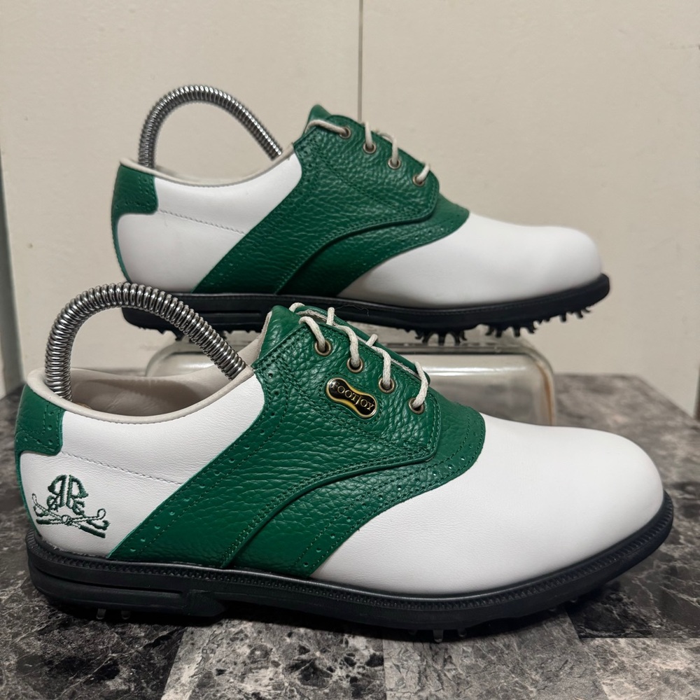 Footjoy Icon Men’s Shoes Custom White Green Custom Size 7.5